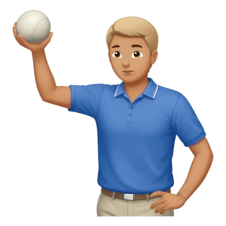joueur de pétanque qui tire sticker