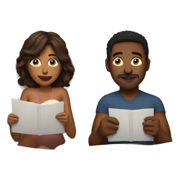 Couple watching movies in bed sticker