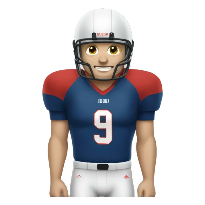 A caucsian football player sticker