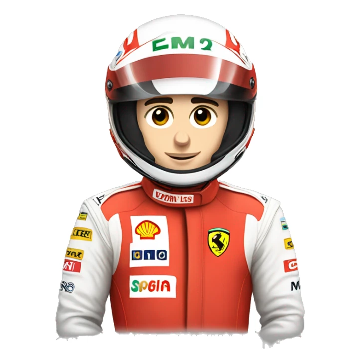 charles leclerc in his ferrari racing suit sticker
