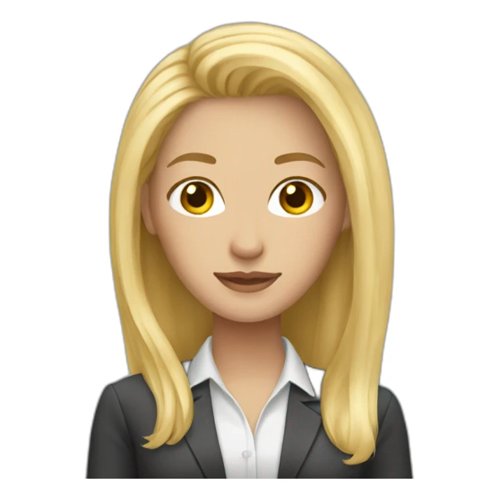 Woman Long blonde hair in the office  sticker