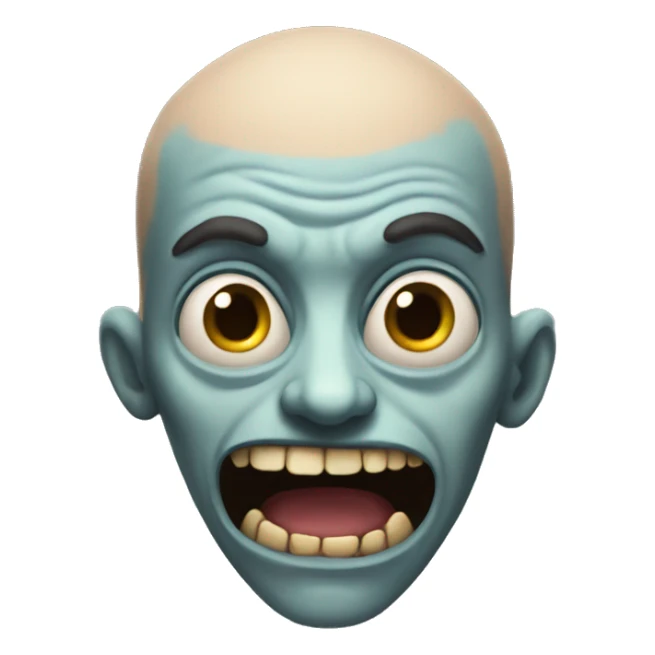 A scary skinny bald monster sticker