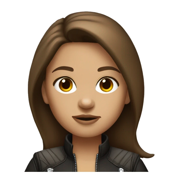 Motorcycle club girl with brown hair sticker