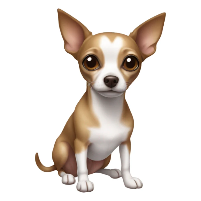 Brown and white chihuahua Italian greyhound sticker