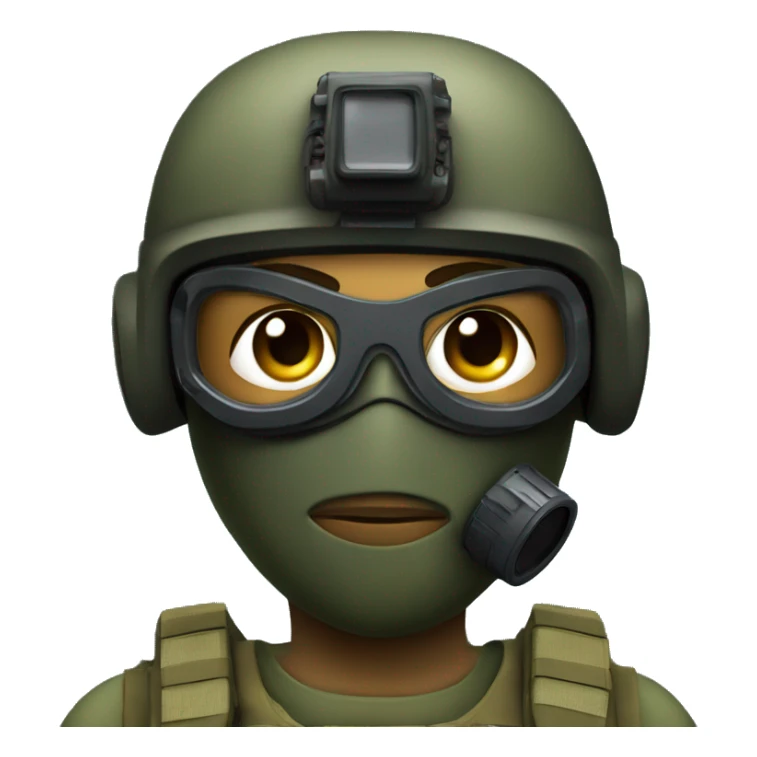 Special Forces Soldier wearing mask with night vision goggles sticker