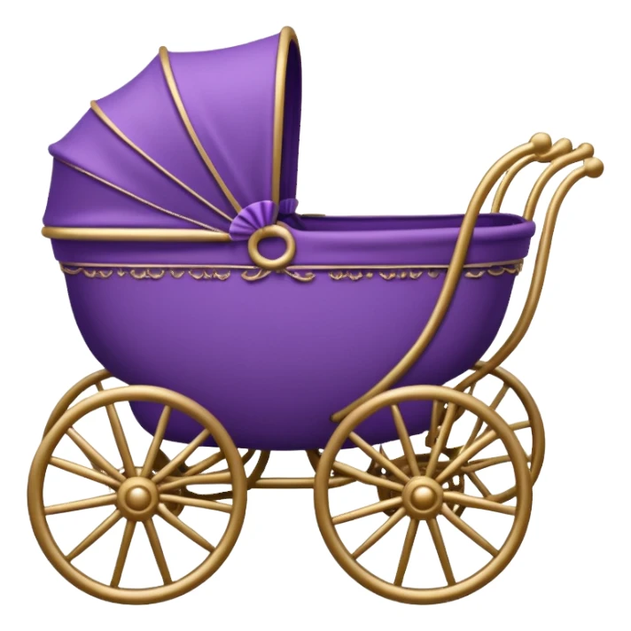 victorian purple baby carriage sticker