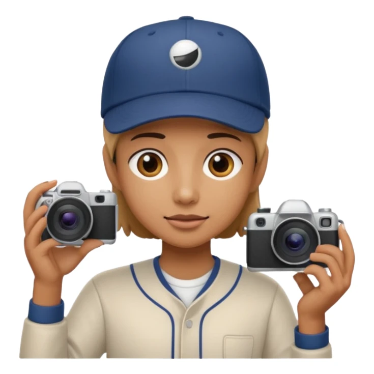 back of person taking a photograph sticker