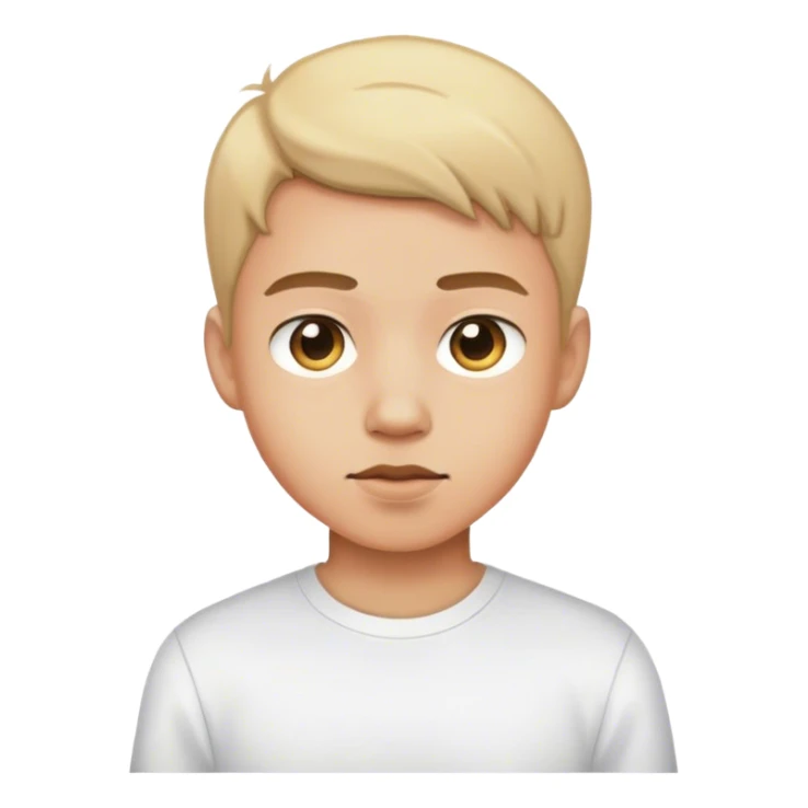 boy in white shirt portrait sticker