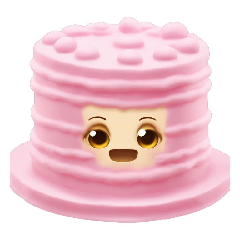 baby pink multitier cake with white frosting sticker