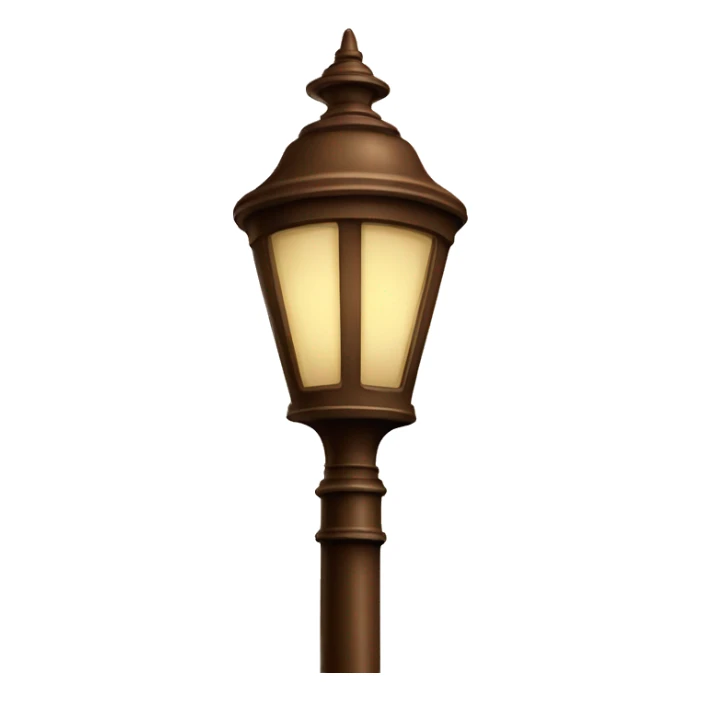 vintage brown street lamp sticker