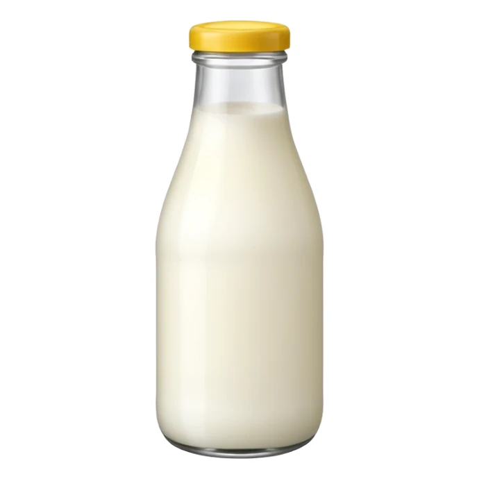 baby Milk bottle with yellow cap  sticker