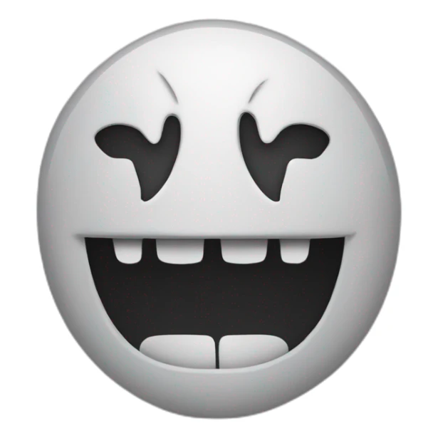 emoji de mostera en contornos solo color negro  sticker