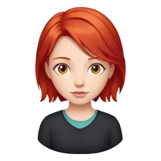 girl with red hair sticker