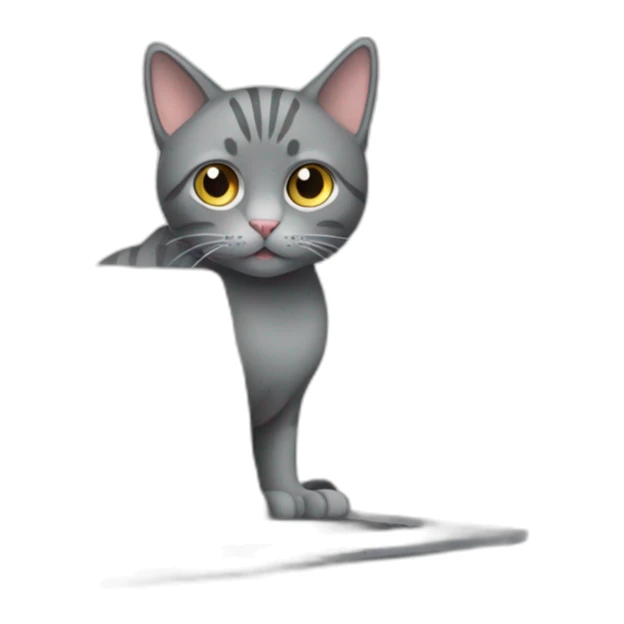 gray cat and laptop sticker
