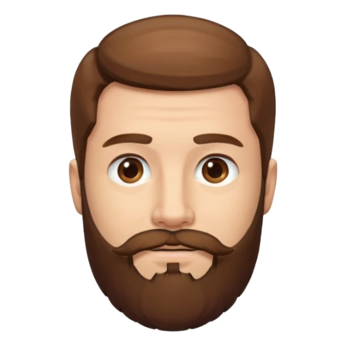 the man with a beard only on his chin sticker