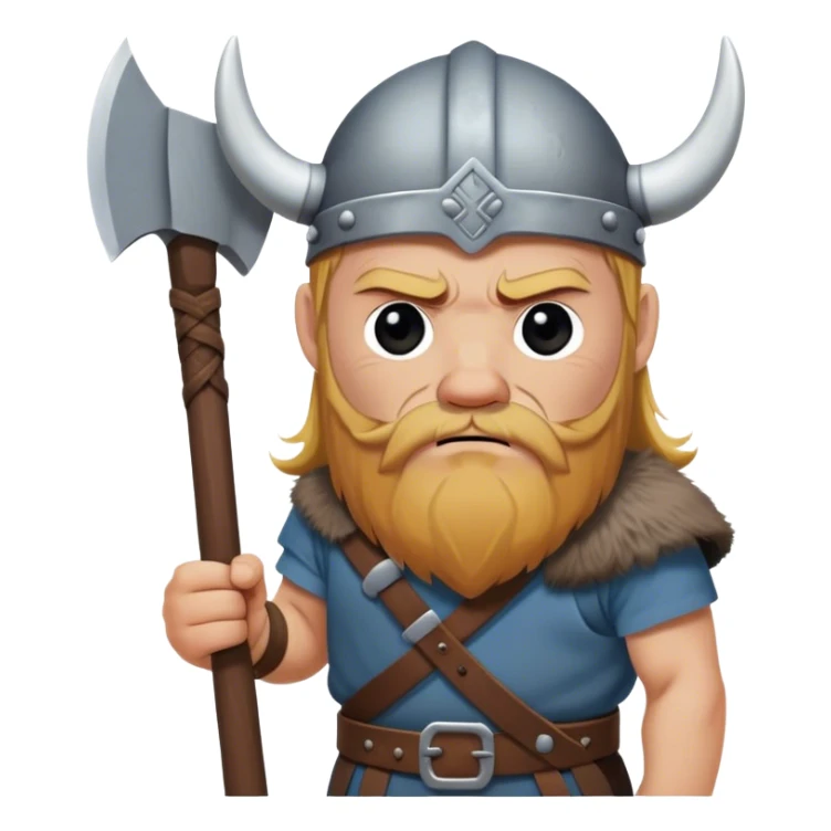very sad Danish Viking with an ax in his hands
realistic sticker