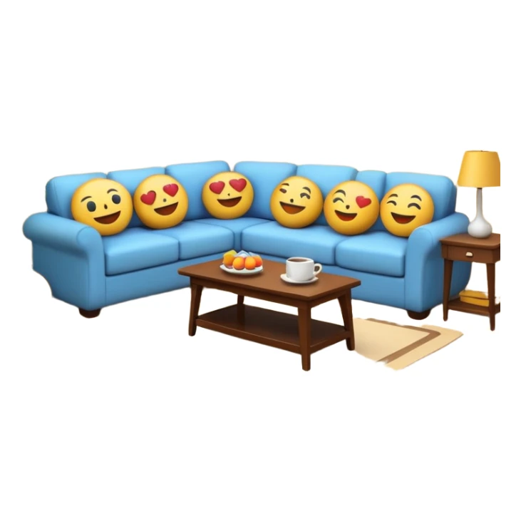 emoji of home decor sticker