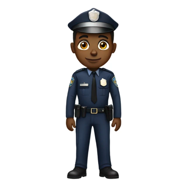 African American man police sticker