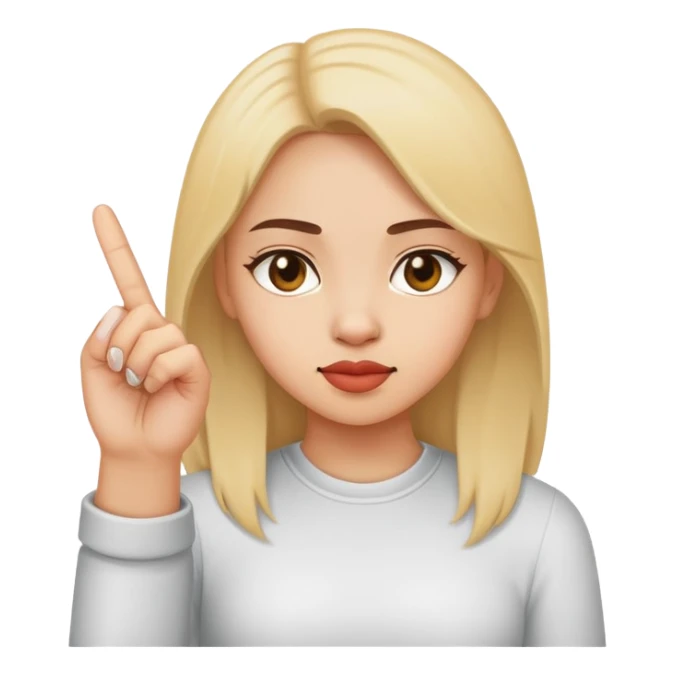 girl sticking up middle finder  sticker