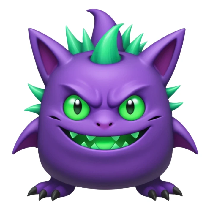 Eldritch Solarpunky Zappy Sprigatito-Gengar-fusion sticker