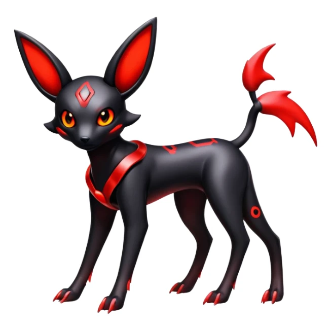 Futuristic Umbreon-Houndoom-Genesect-Pokémon-Fakémon-hybrid-creature sticker