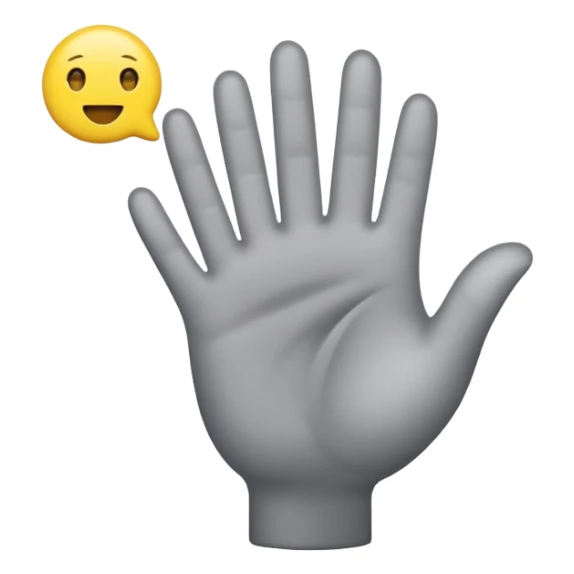 Hand emoji hitting shy emoji  sticker