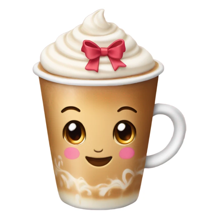 A really cute latte with bows and it’s really cute sticker