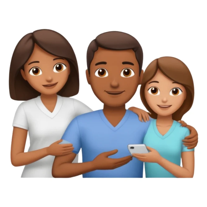 A brown massage man massaging females sticker