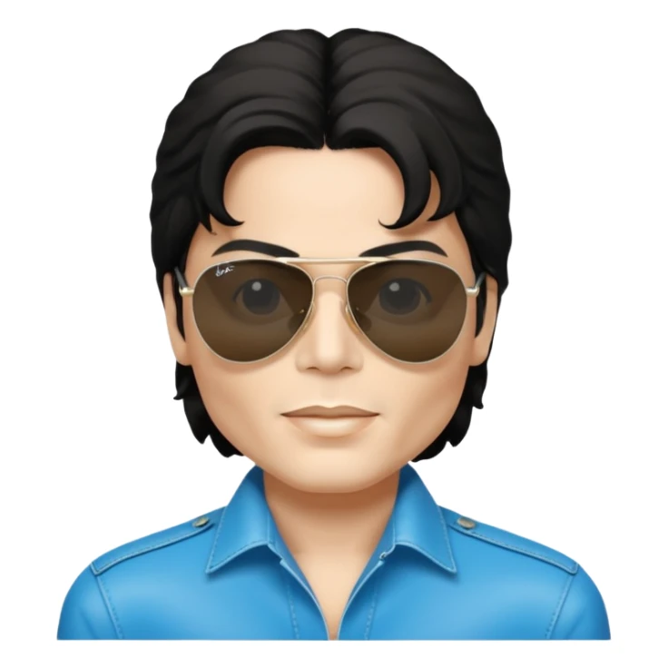Michael Jackson, white, wearing Ray-Ban sunglasses sticker