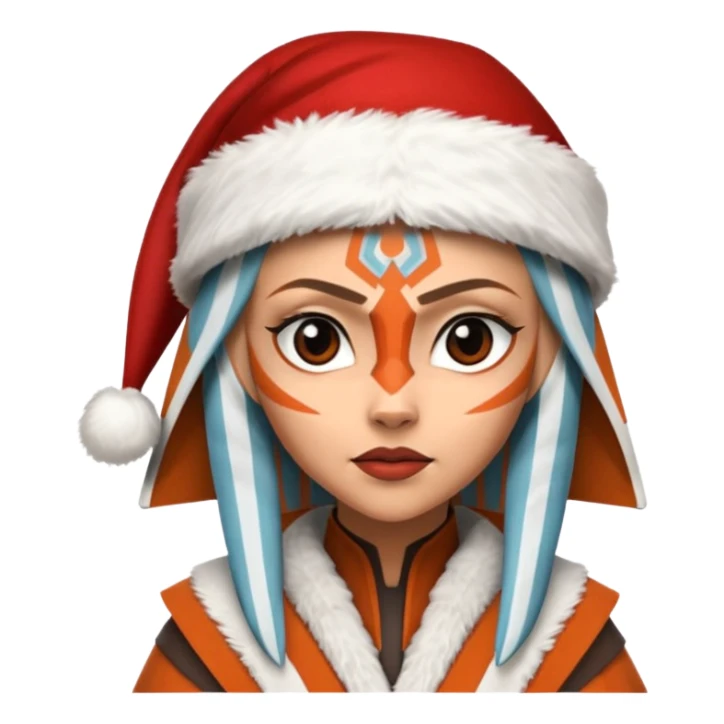 ahsoka tano santa hat sticker