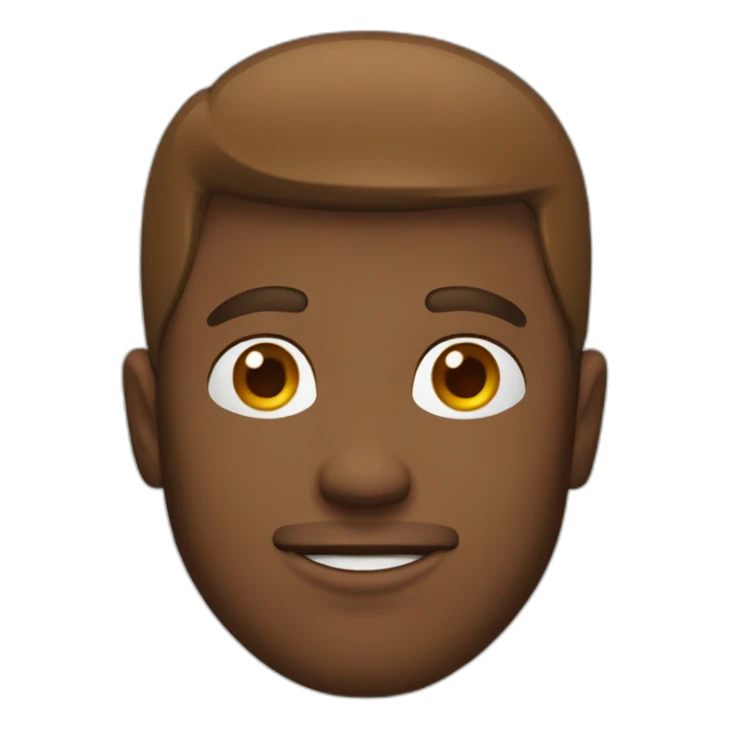 brown male age 28 round face sticker