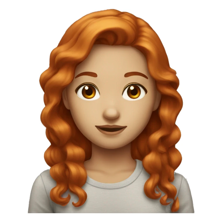 redhead girl brown eyes  sticker