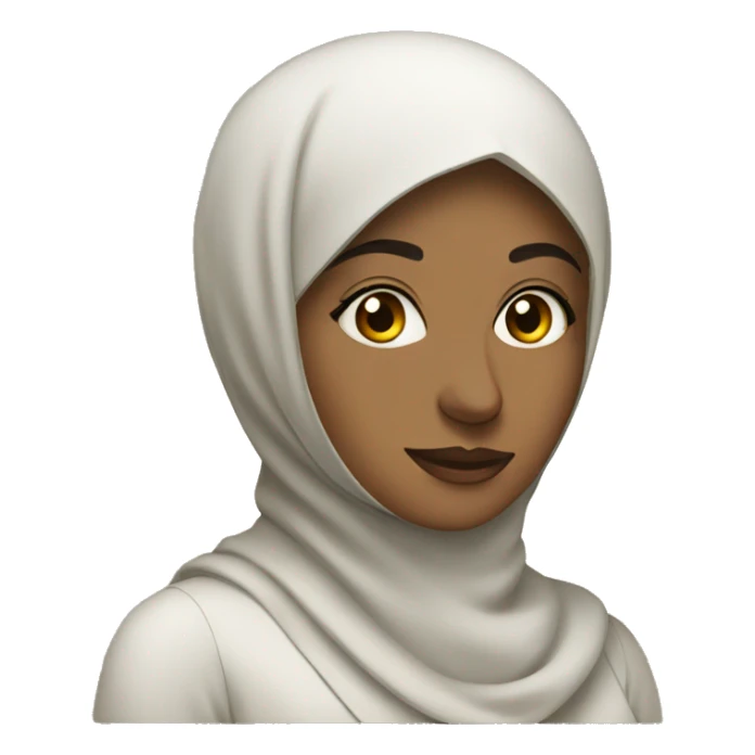 muslim woman with clock sticker