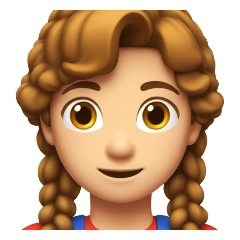  Mario character with a brown haired girl sticker