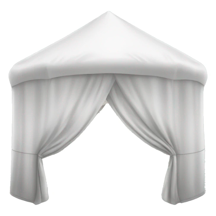 big white tent with illusion of a huge interior sticker