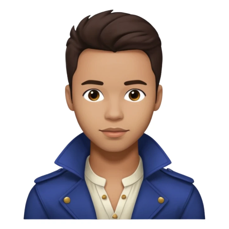 Prince Royce with dark brown hair sticker