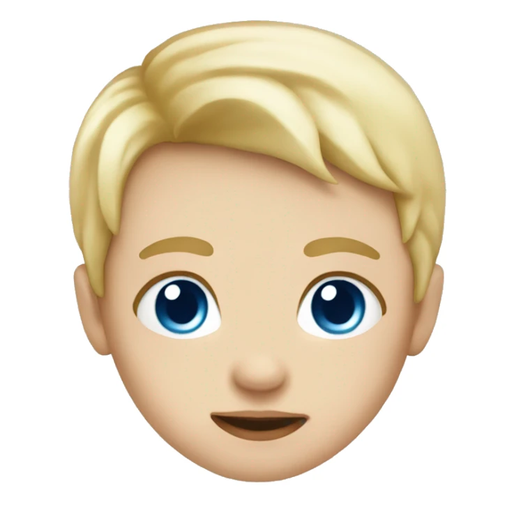 Baby boy blond hair blue eyes and blue skin sticker
