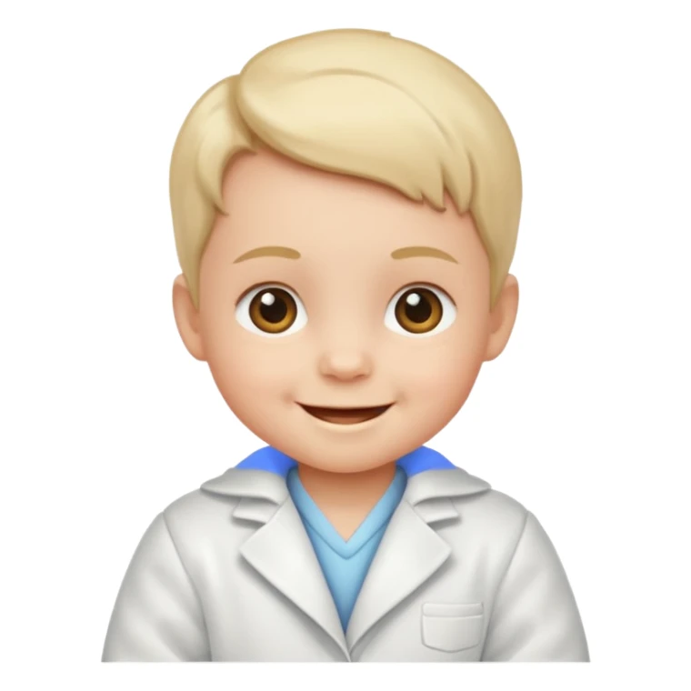 baby in white coat sticker