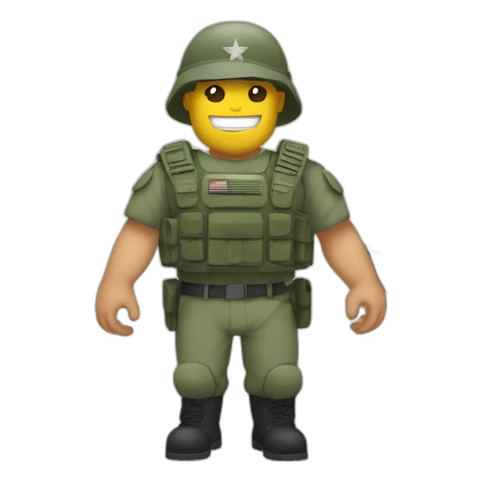 militar con medidos de fuerza de dtagon ball sticker