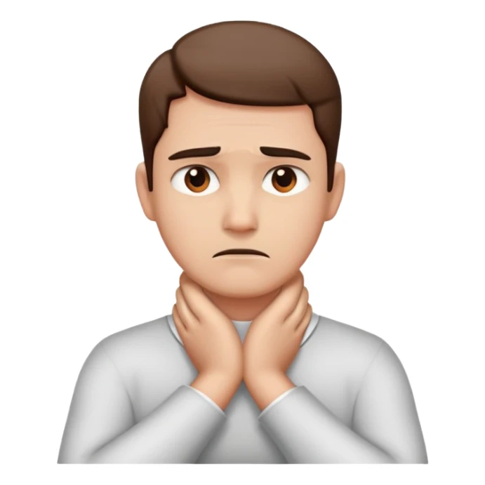 Someone annoyed with their hands crossed on their nexk sticker