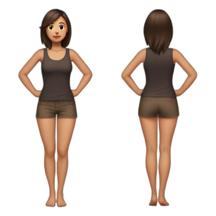 Une femme brune avec des grosses jambes sticker