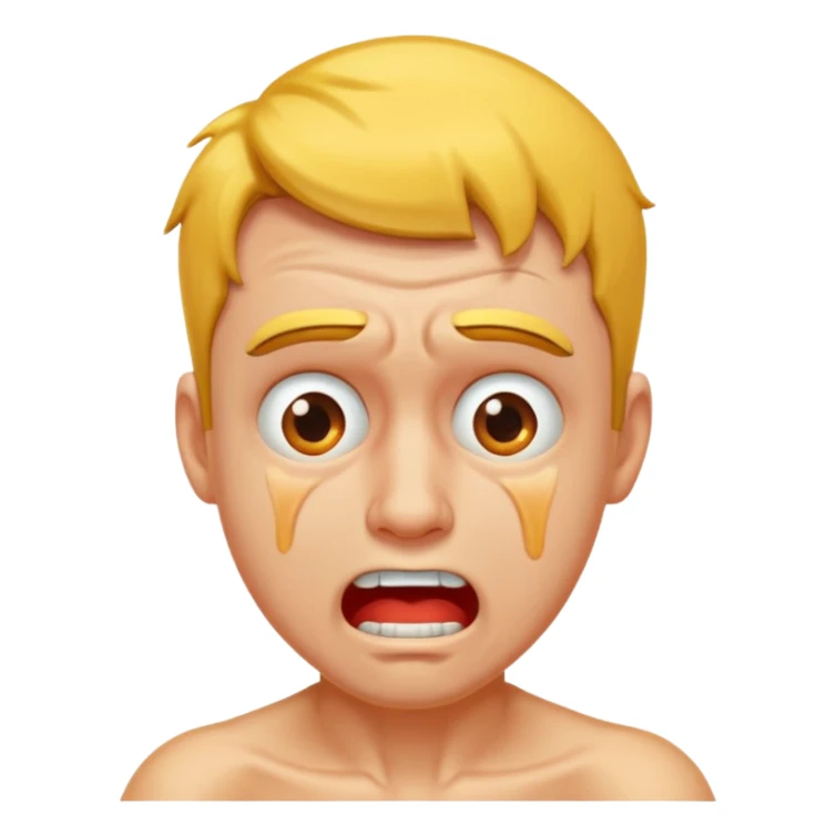 Submissive in pain male sticker