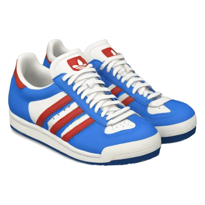 adidas shoe vintage blue white red sticker