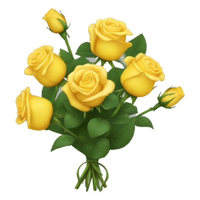 Bouquet of yellow roses sticker