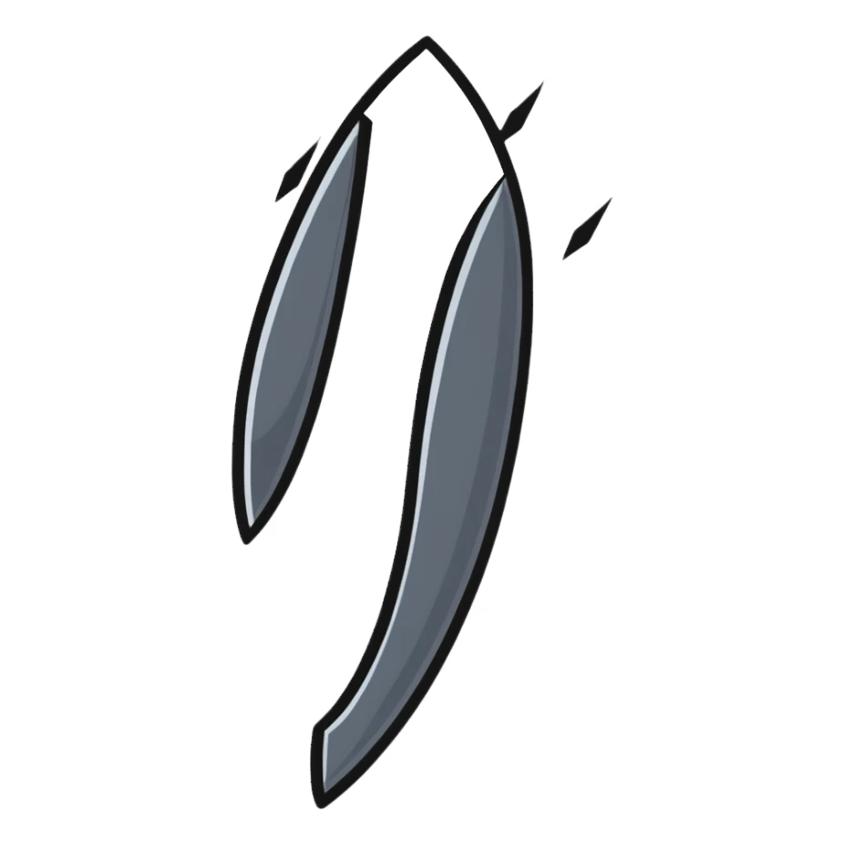 cartoonish metal nail with exaggerated features sticker