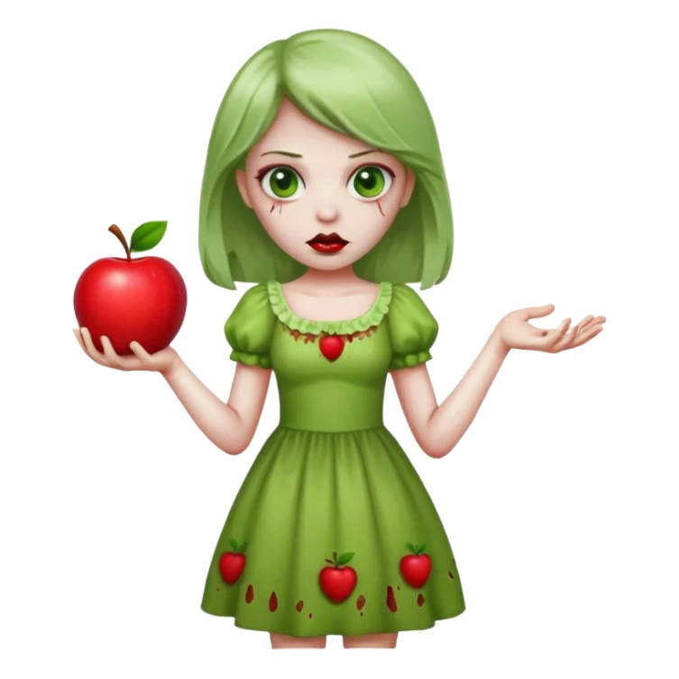zombie transgender girl apple style emoji sticker