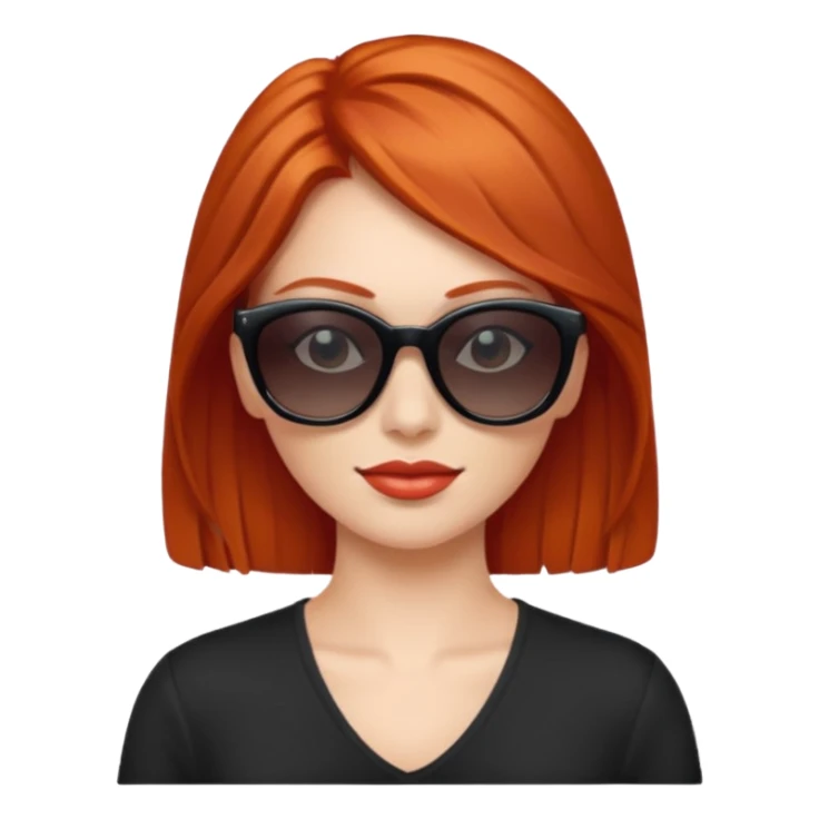 red head woman wearing sunglasses sticker