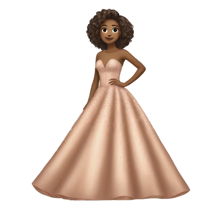 Rose gold quince dress  sticker