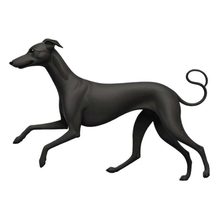 Silouhette of a Greyhound running sticker