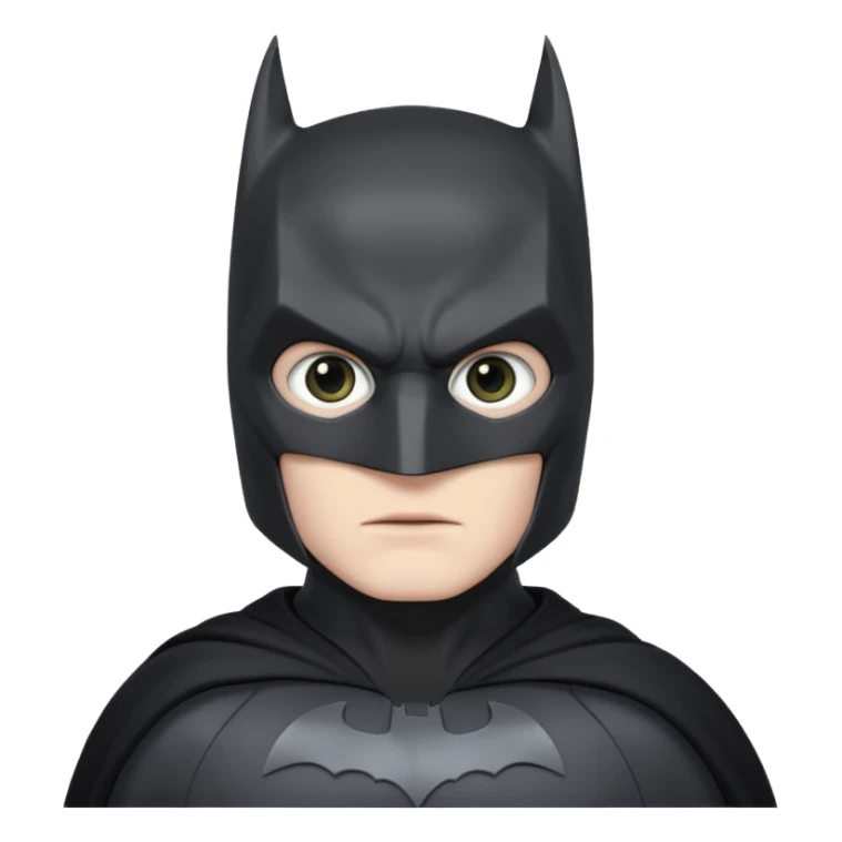 Batman white person white glowing eyes sticker